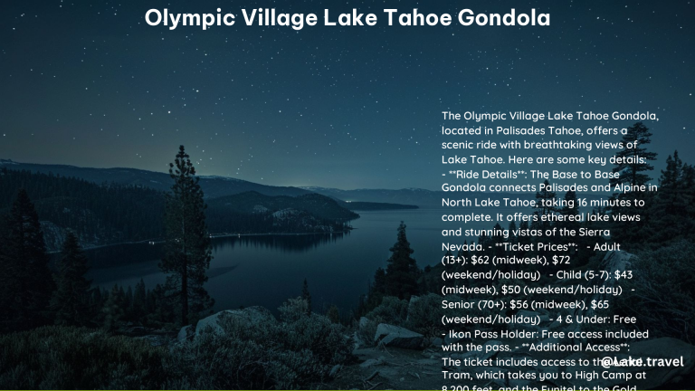 Olympic Village Lake Tahoe Gondola