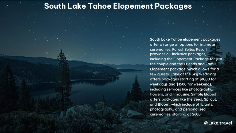 South Lake Tahoe Elopement Packages