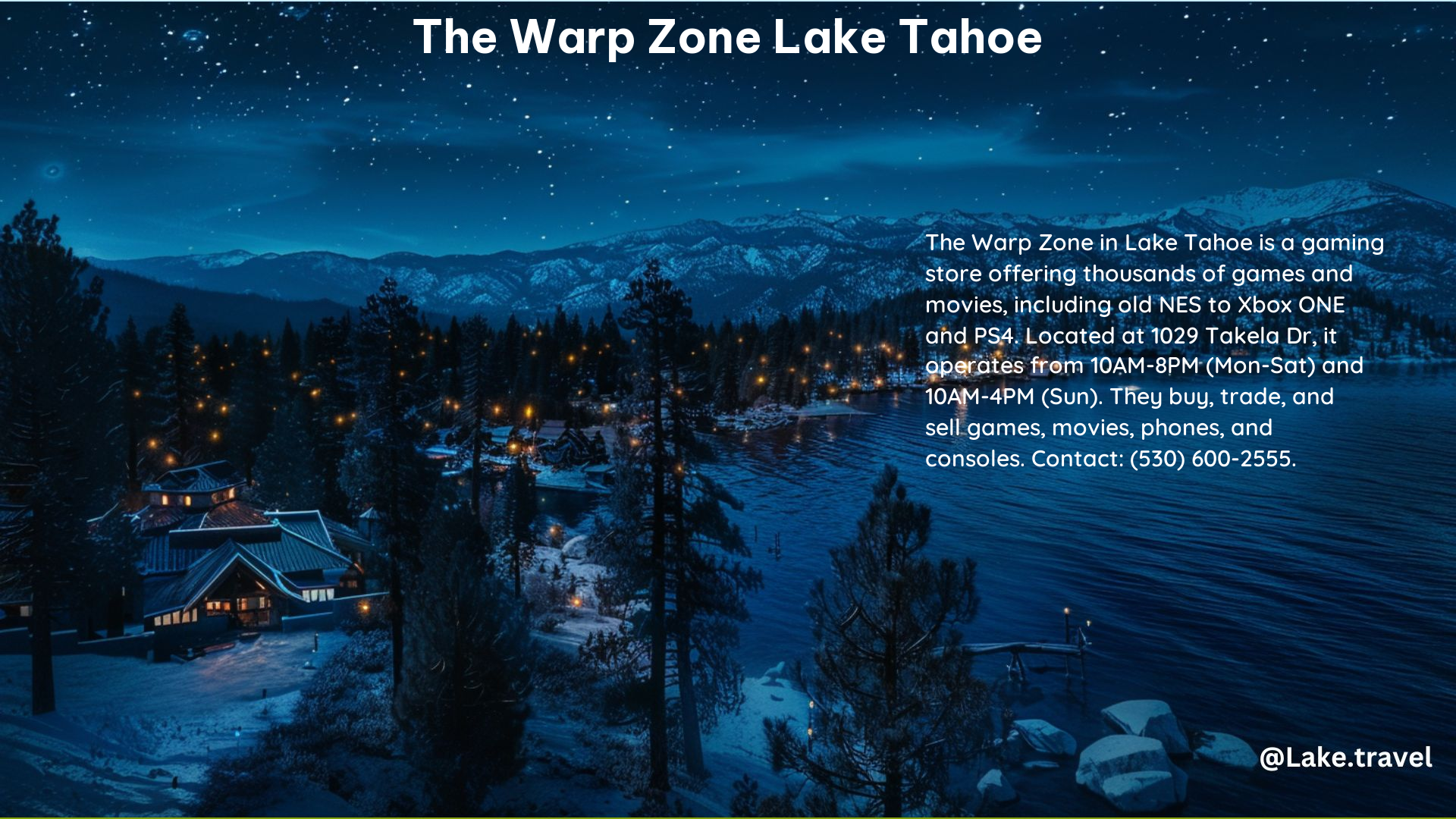 The Warp Zone Lake Tahoe