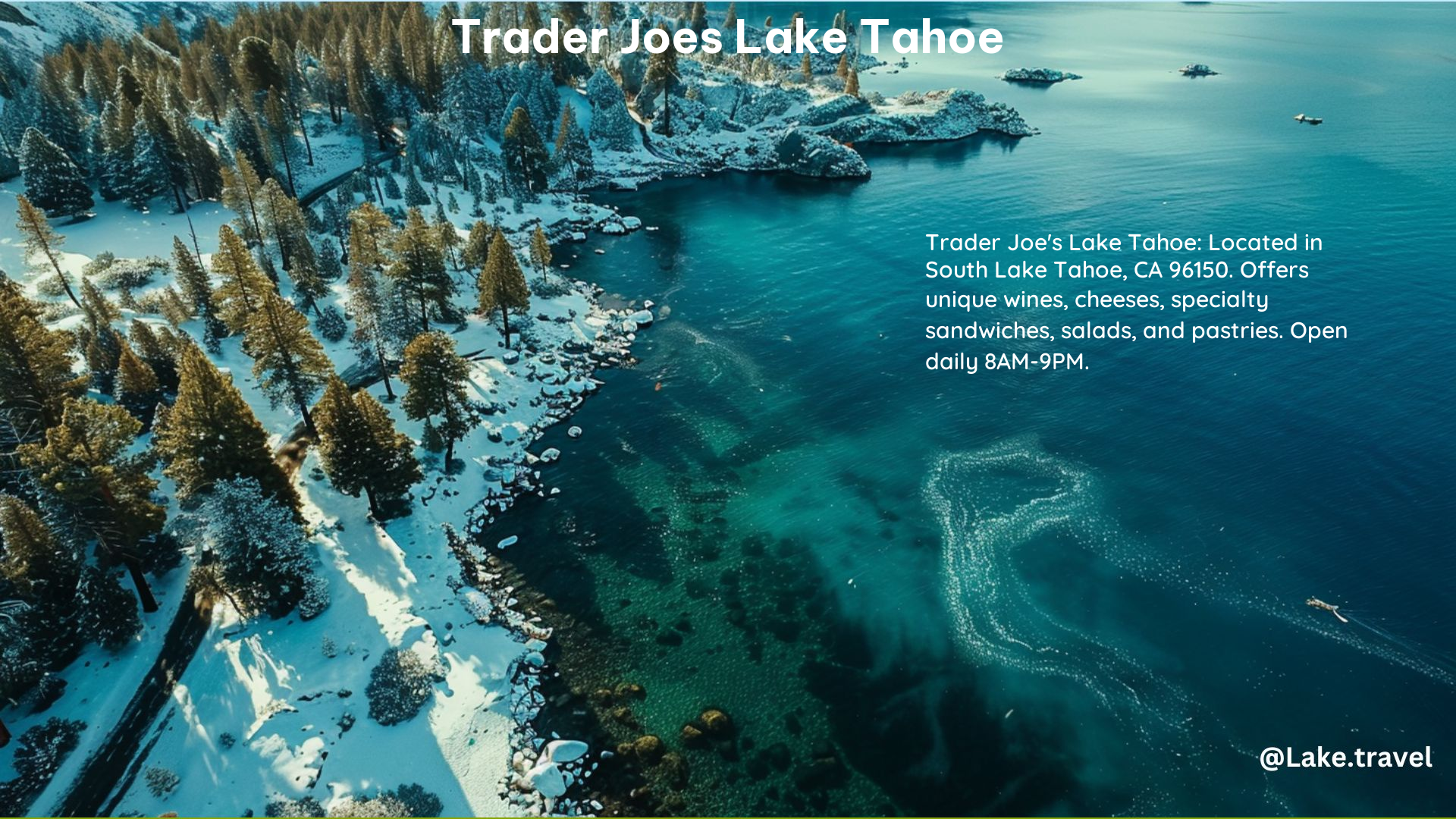 Trader Joes Lake Tahoe