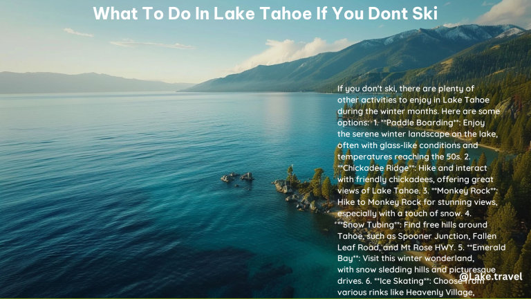 What to Do in Lake Tahoe if You Dont Ski