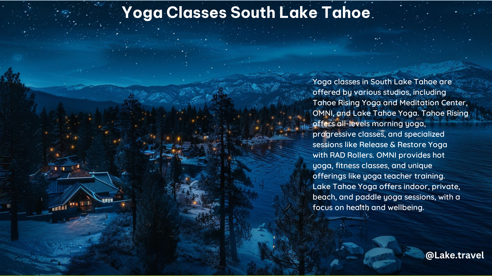 Yoga Classes South Lake Tahoe