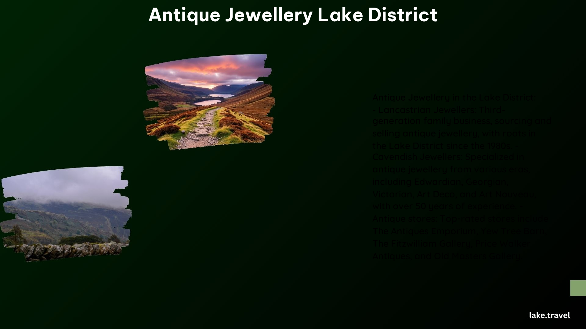 Antique Jewellery Lake District