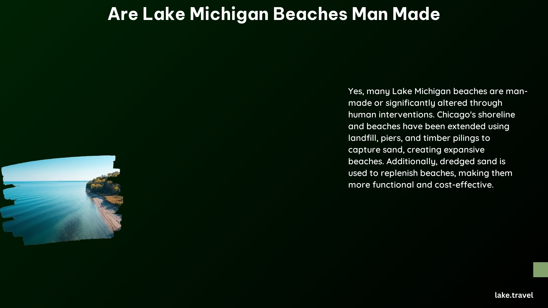 Are Lake Michigan Beaches Man Made