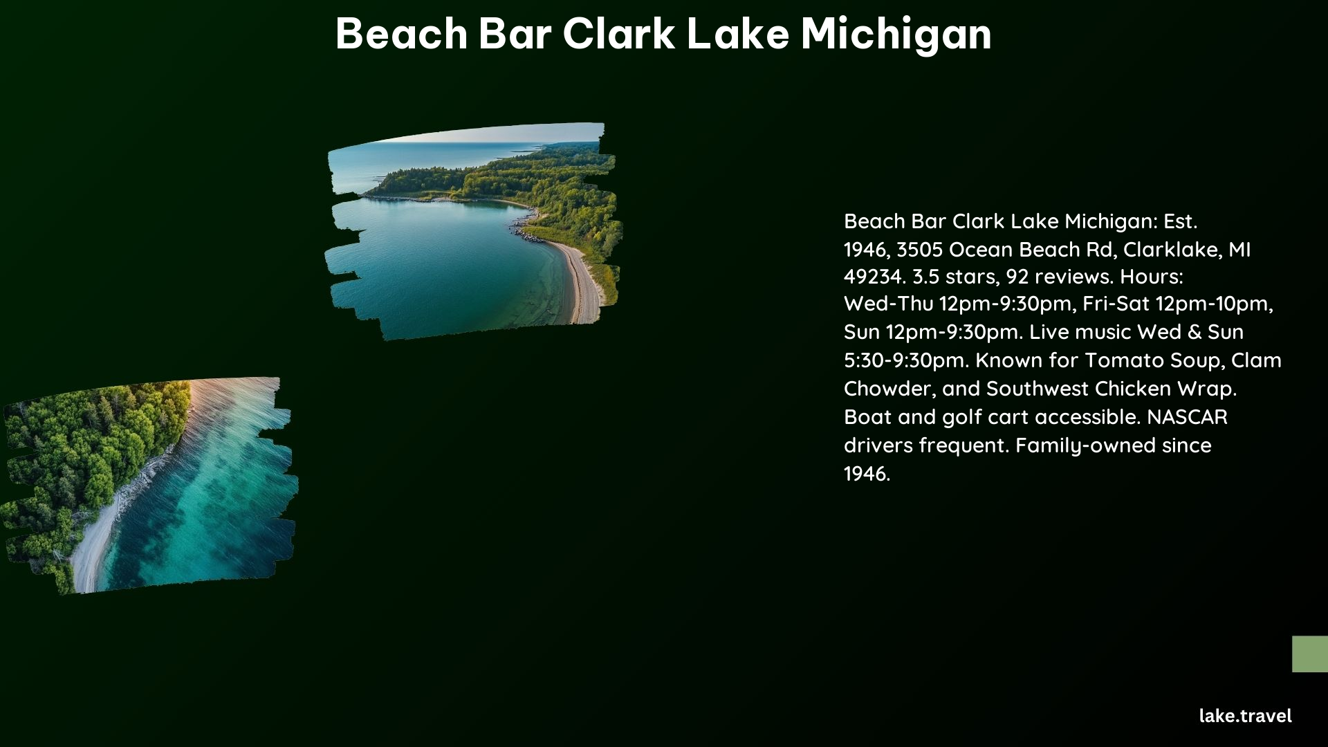 Beach Bar Clark Lake Michigan