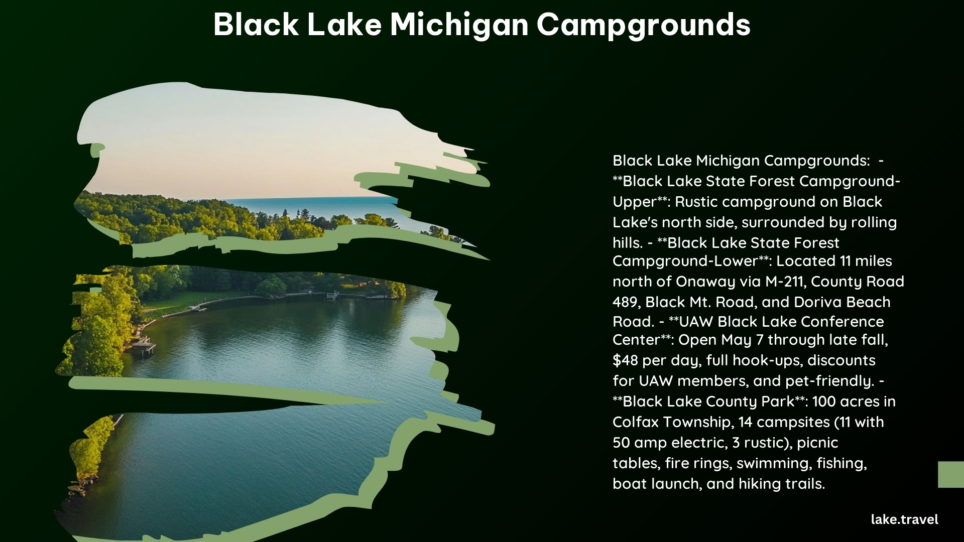 Black Lake Michigan Campgrounds