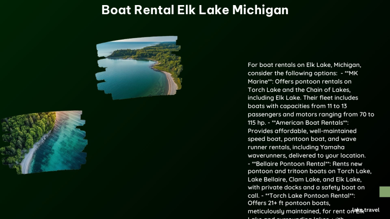 Boat Rental Elk Lake Michigan