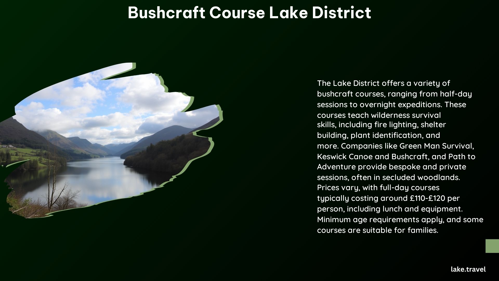 Bushcraft Course Lake District