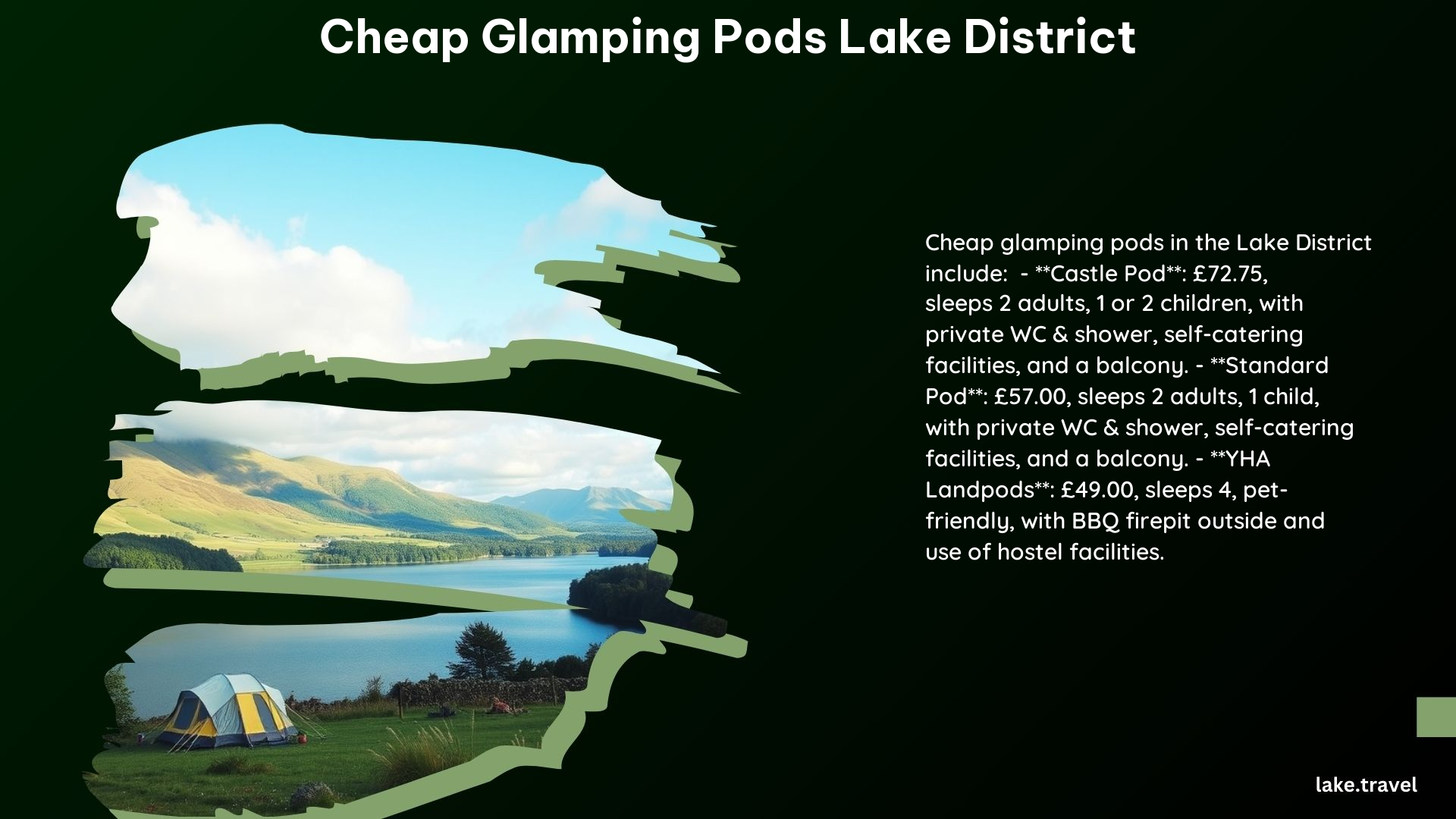 Cheap Glamping Pods Lake District