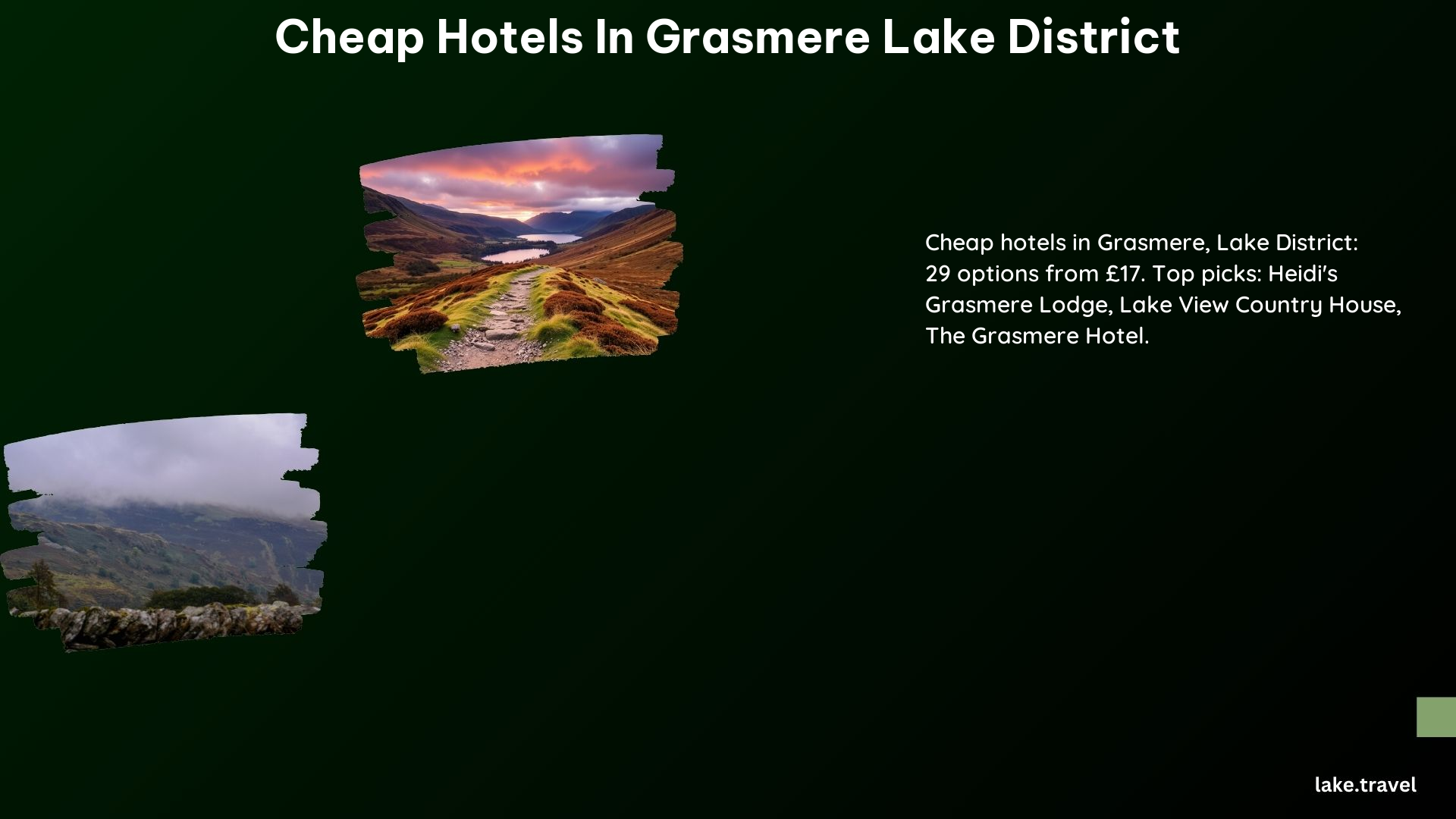 Cheap Hotels in Grasmere Lake District