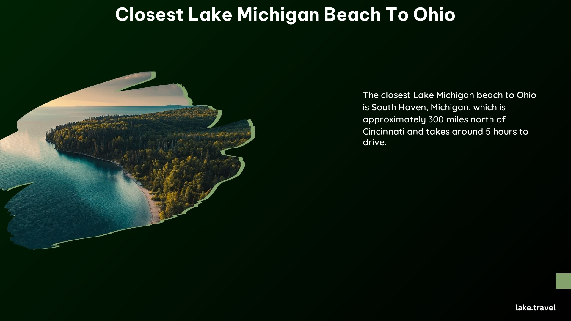 Closest Lake Michigan Beach to Ohio