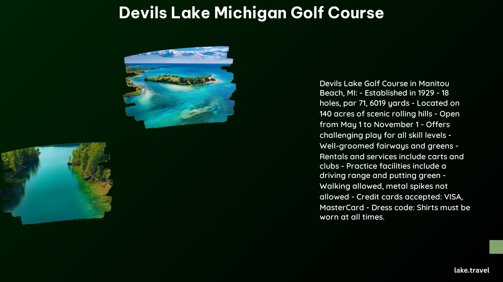 Devils Lake Michigan Golf Course