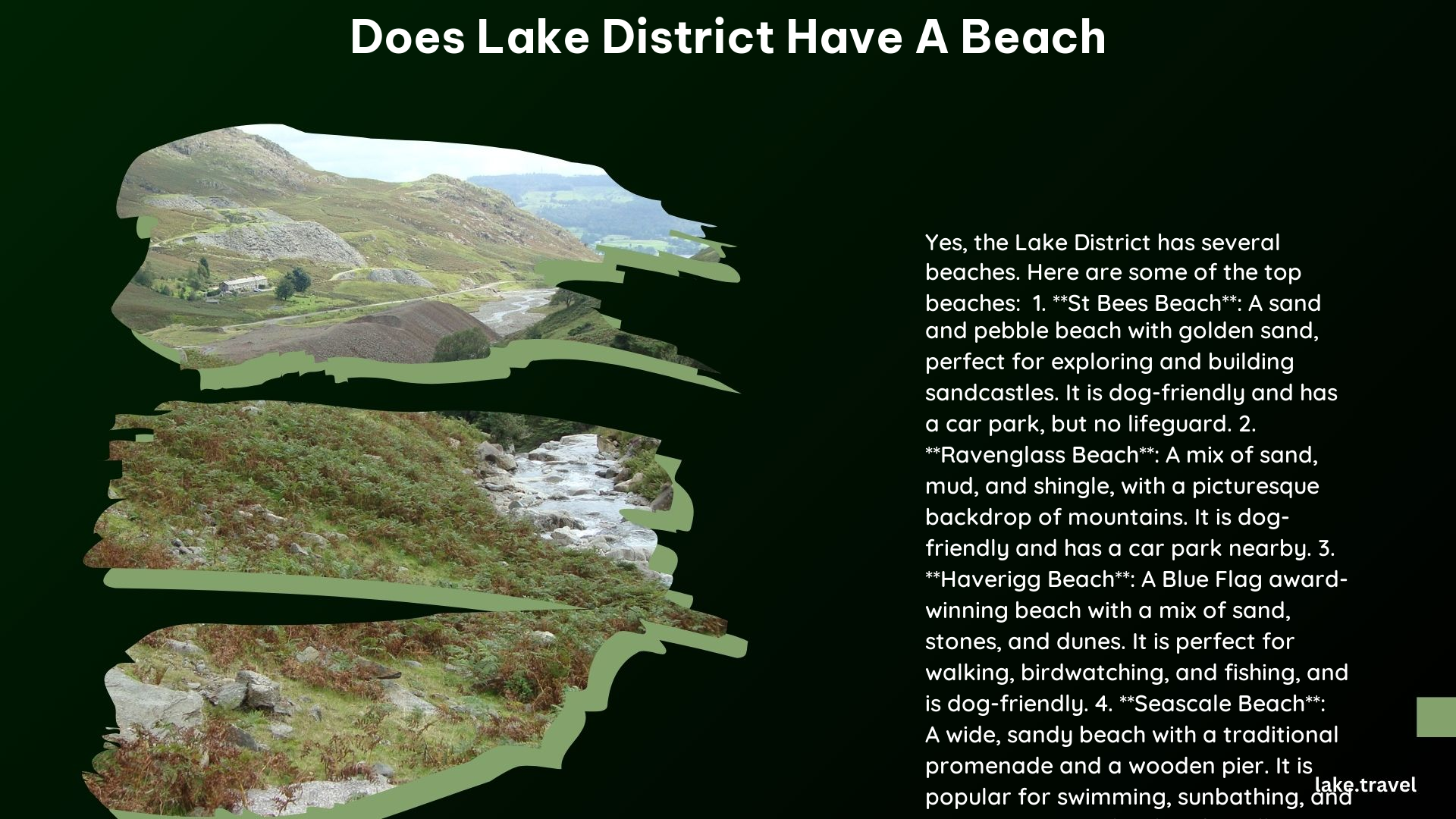 Does Lake District Have a Beach