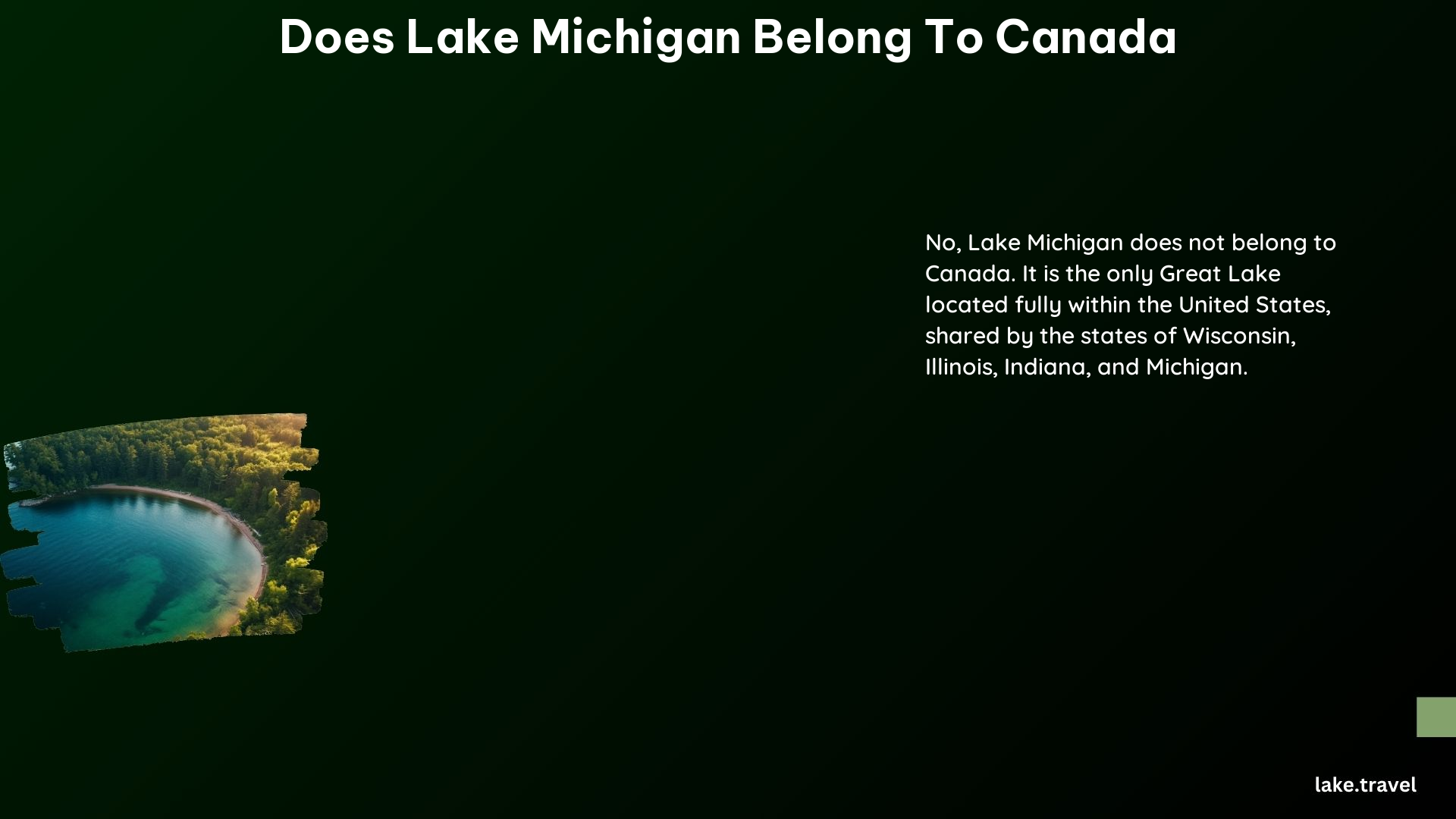 Does Lake Michigan Belong to Canada