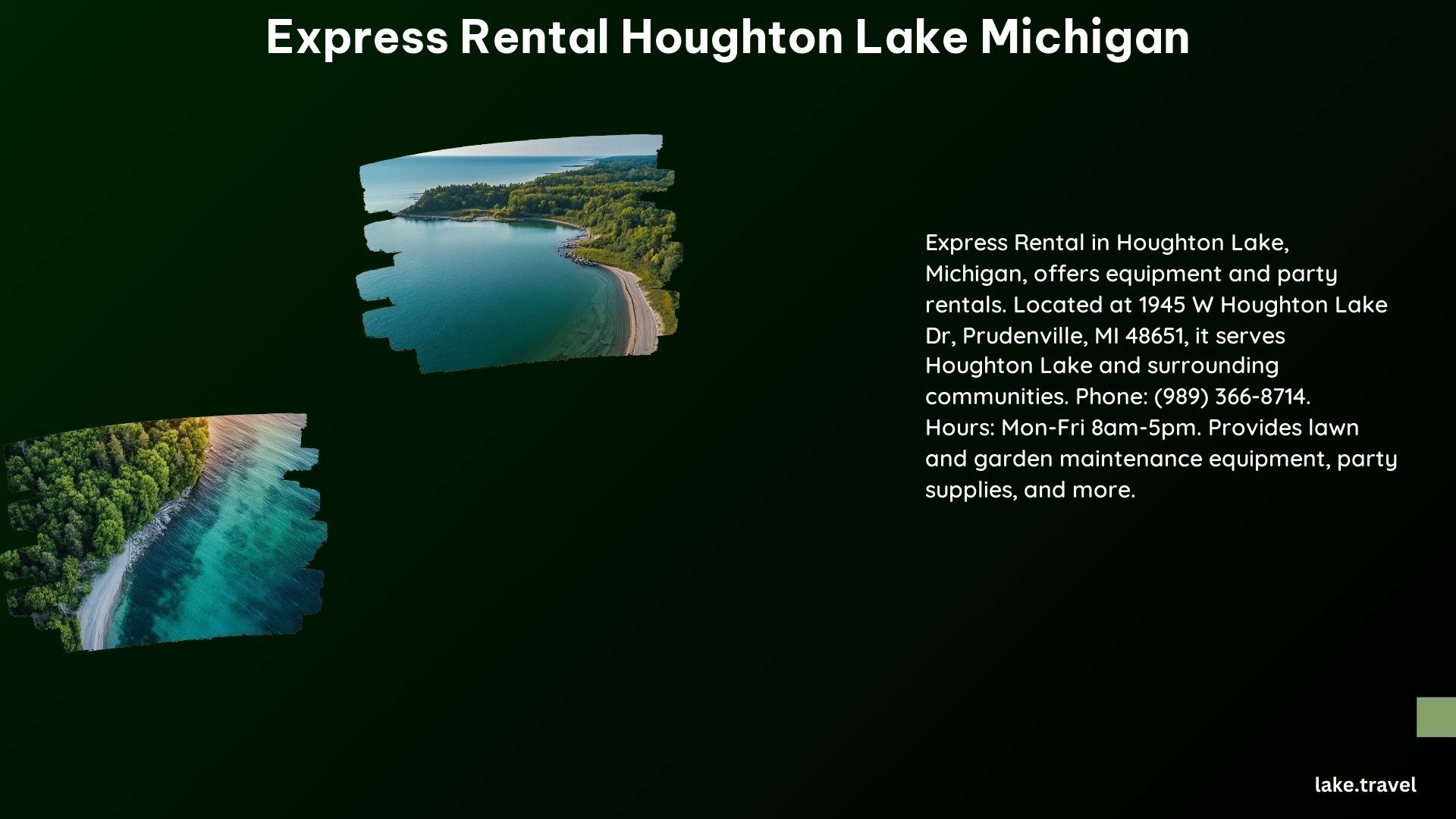 Express Rental Houghton Lake Michigan