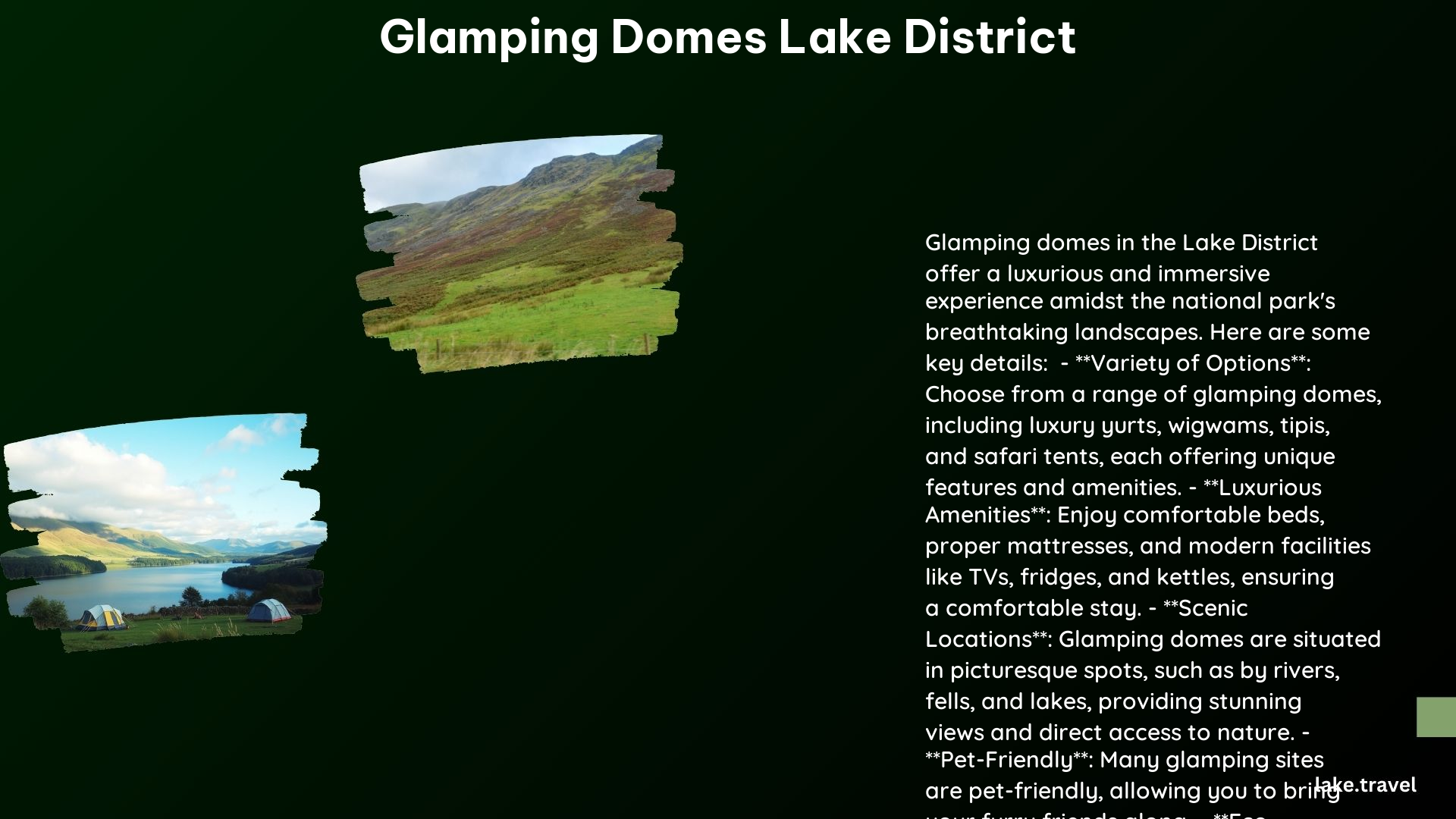 Glamping Domes Lake District