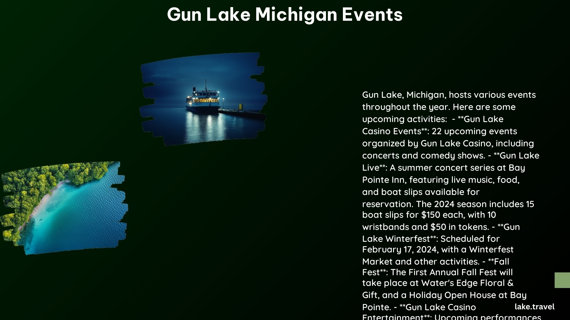 Gun Lake Michigan Events