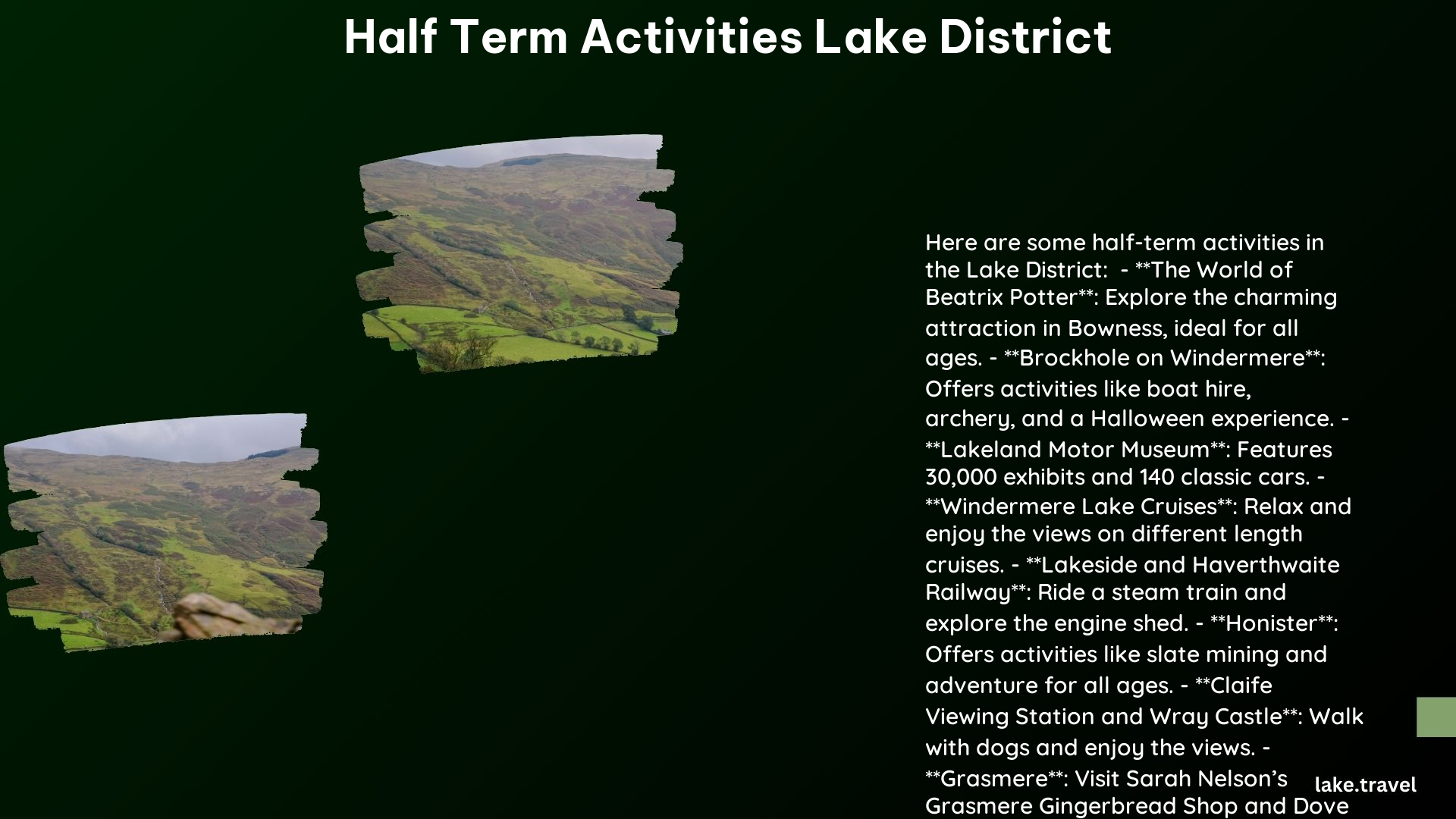 Half Term Activities Lake District