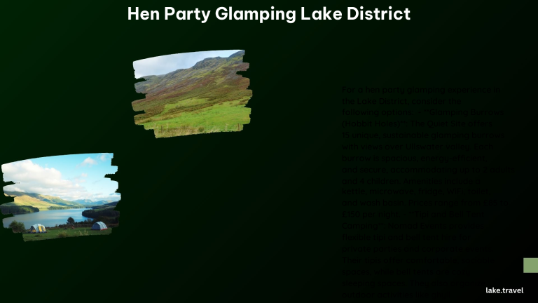 Hen Party Glamping Lake District