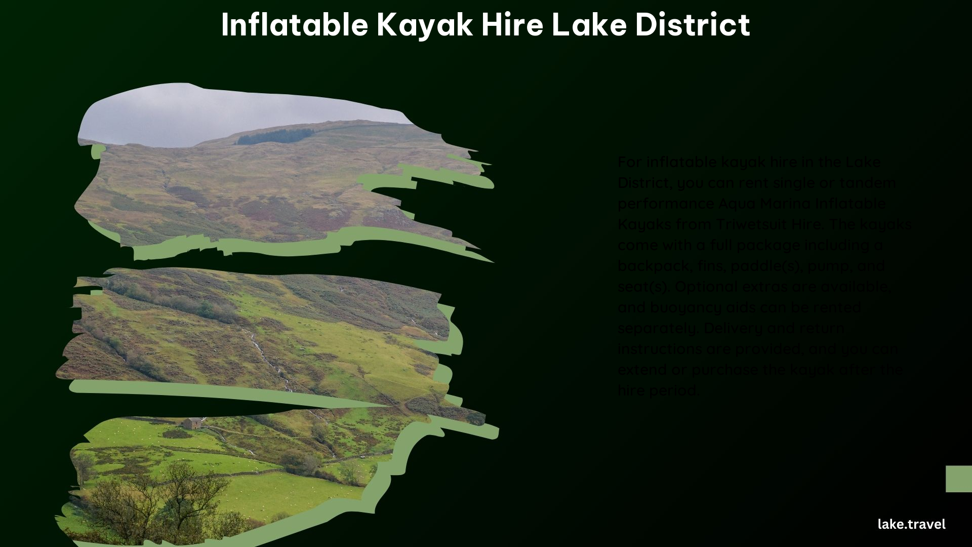 Inflatable Kayak Hire Lake District