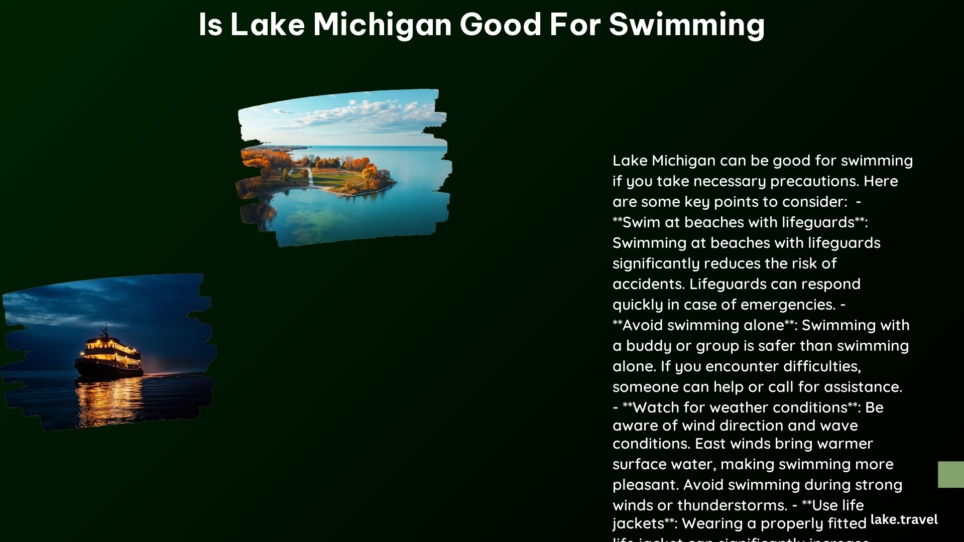 Is Lake Michigan Good for Swimming