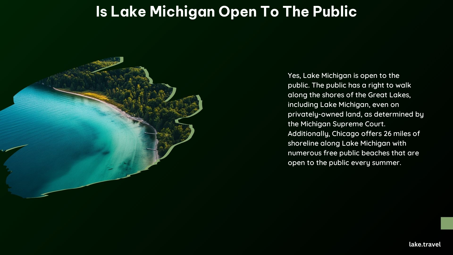 Is Lake Michigan Open to the Public