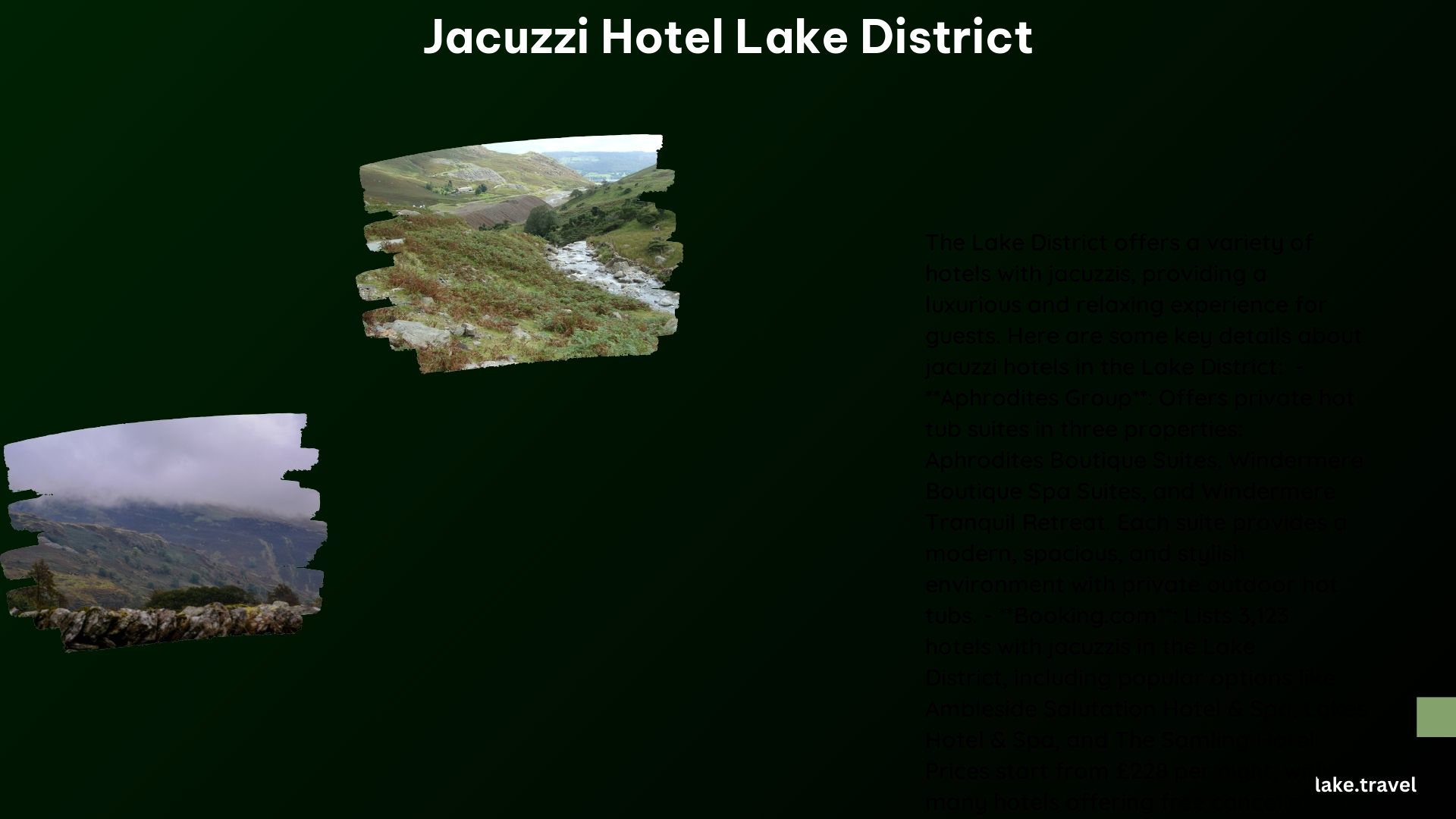 Jacuzzi Hotel Lake District