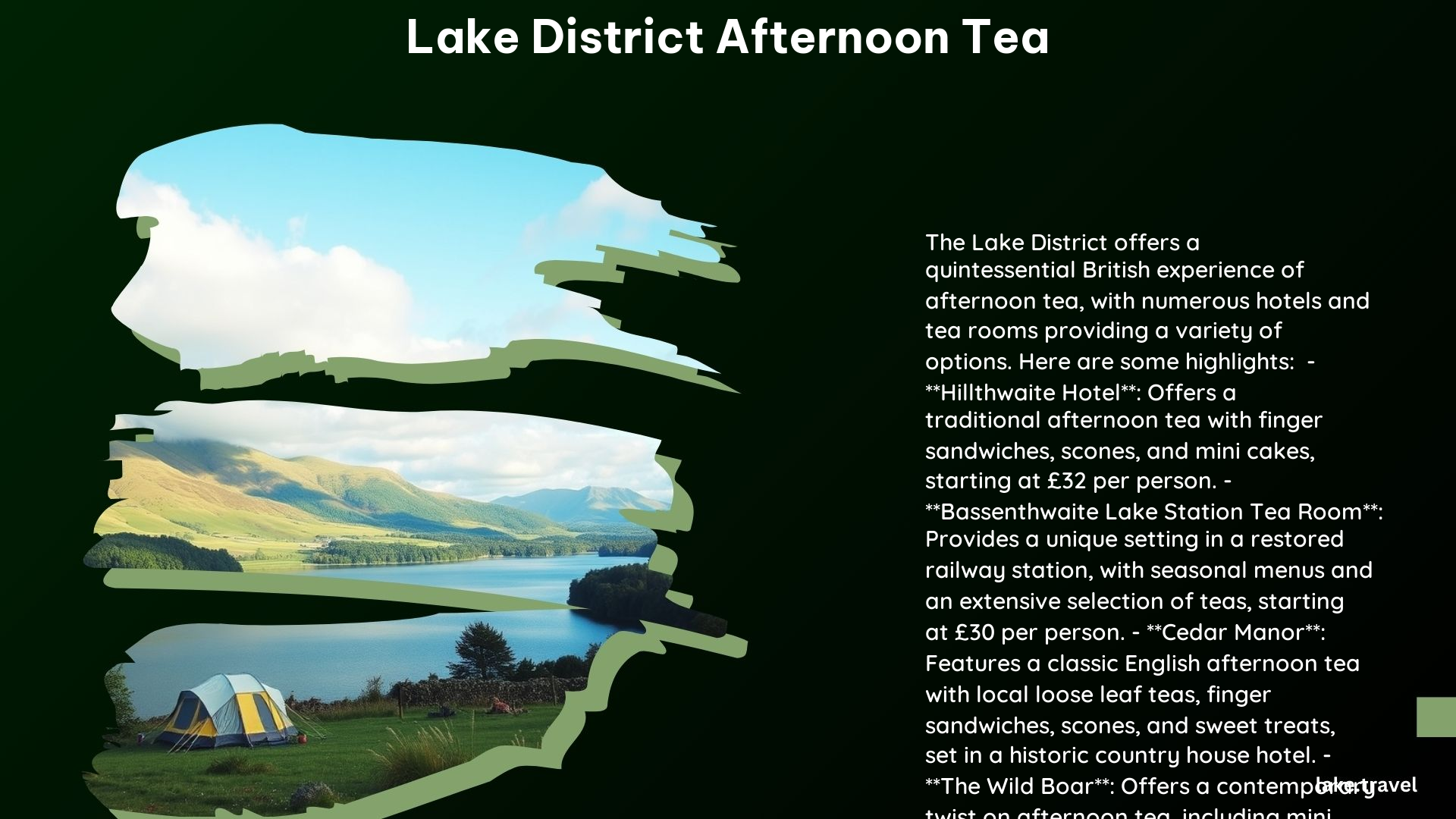 Lake District Afternoon Tea