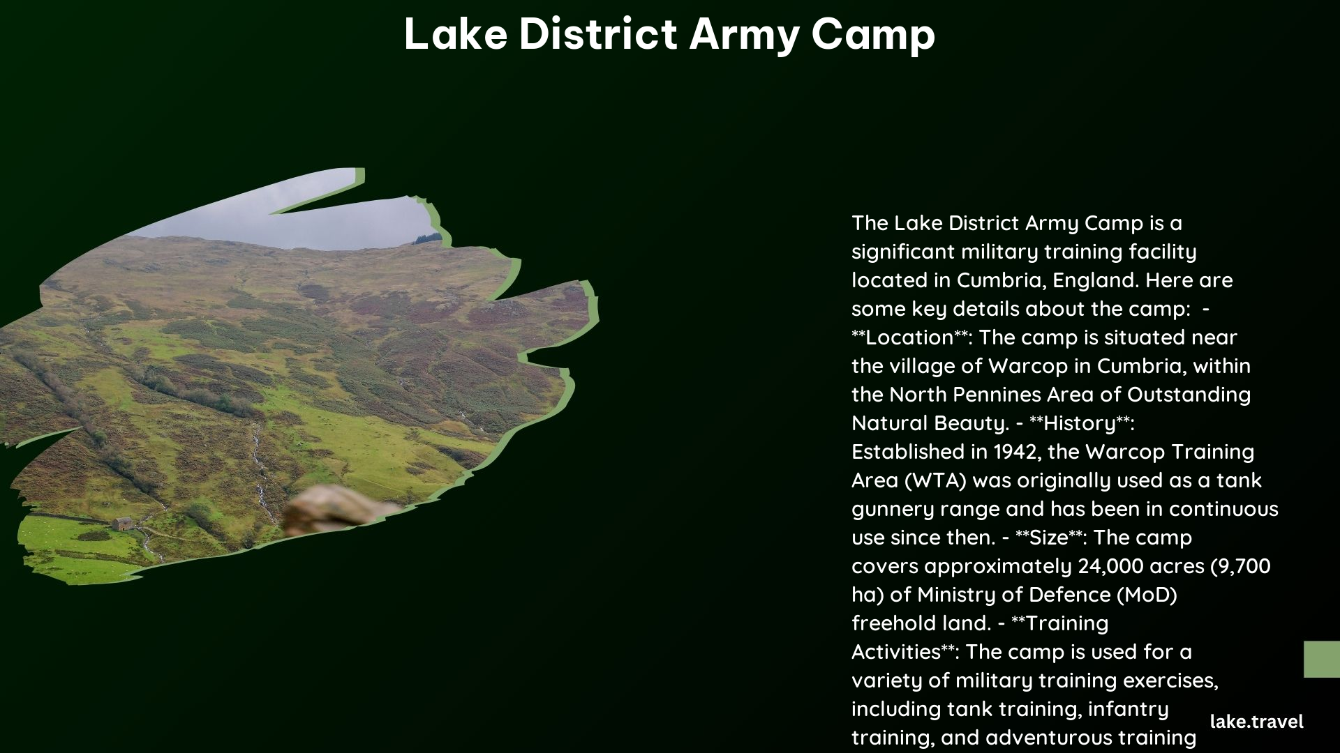 Lake District Army Camp