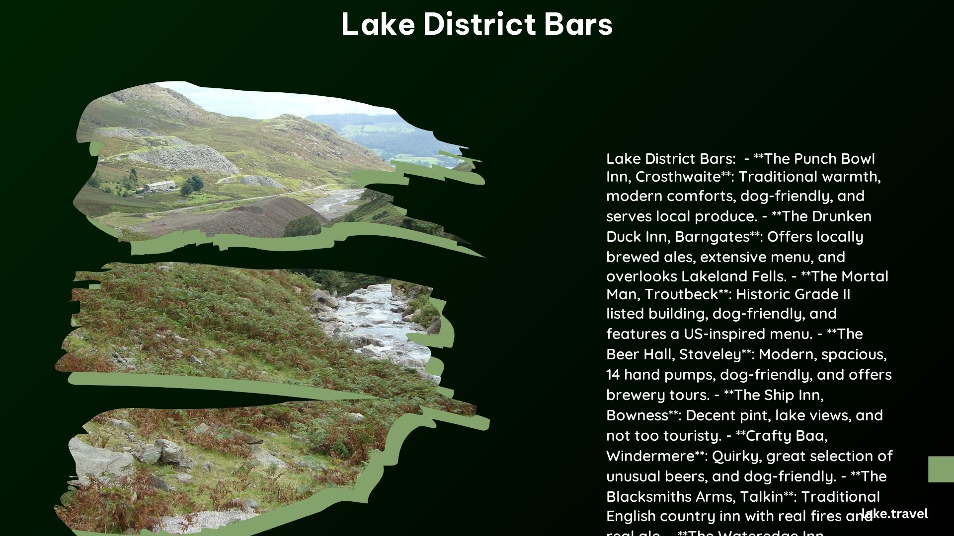 Lake District Bars