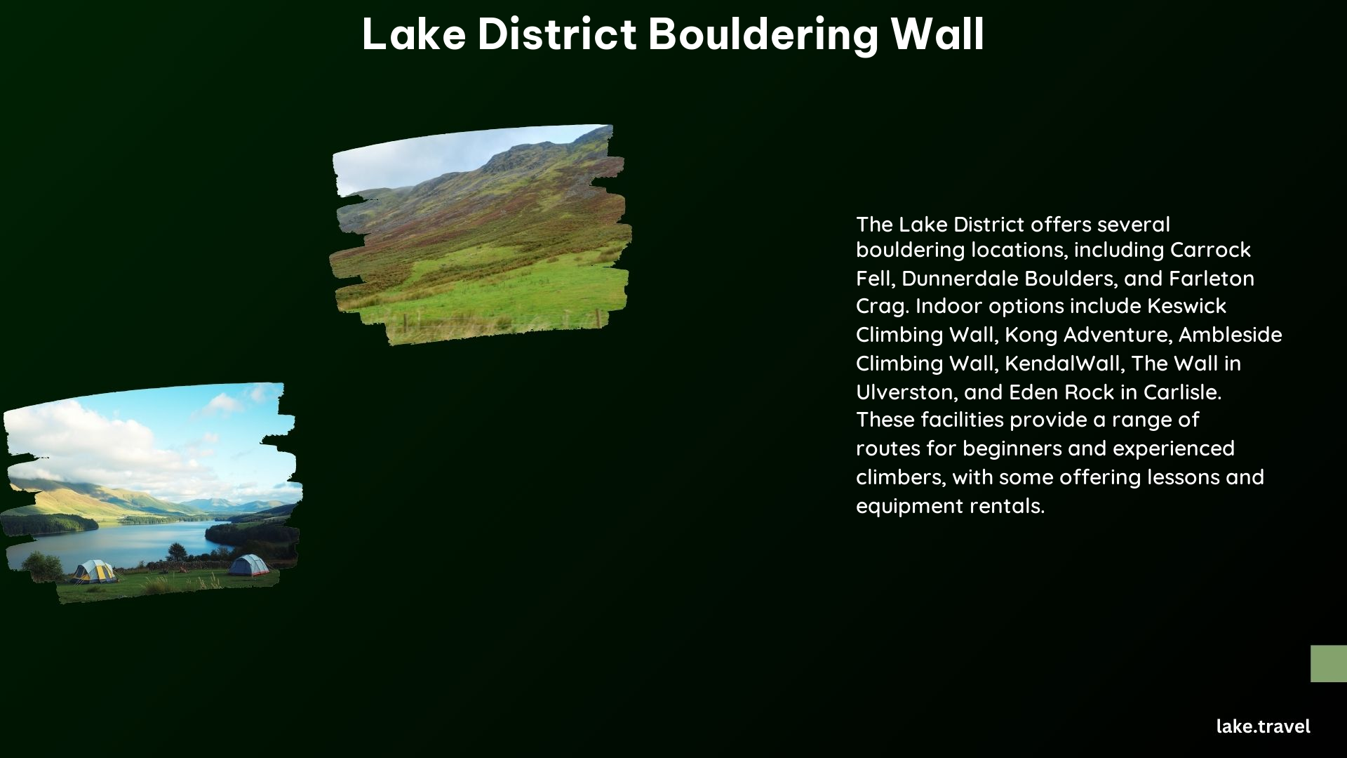 Lake District Bouldering Wall