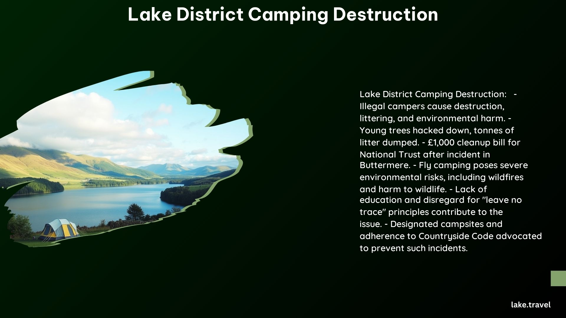 Lake District Camping Destruction