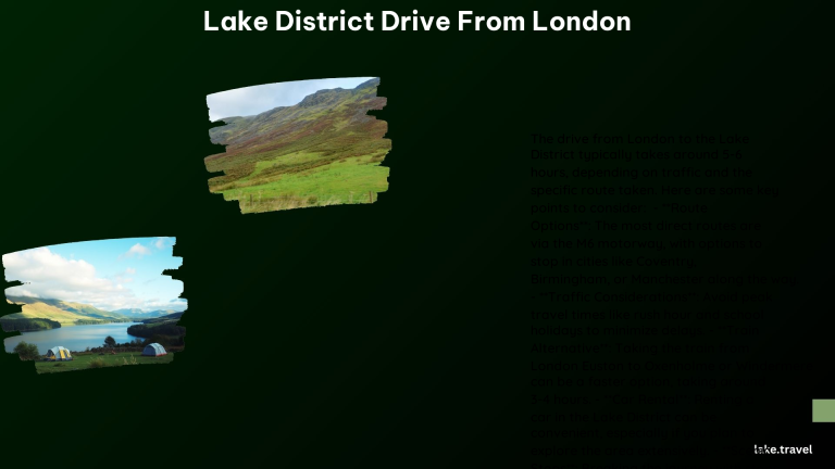 Lake District Drive From London