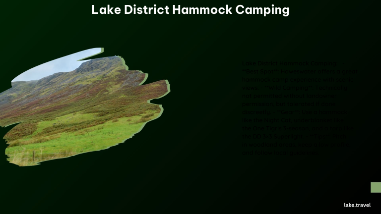 Lake District Hammock Camping