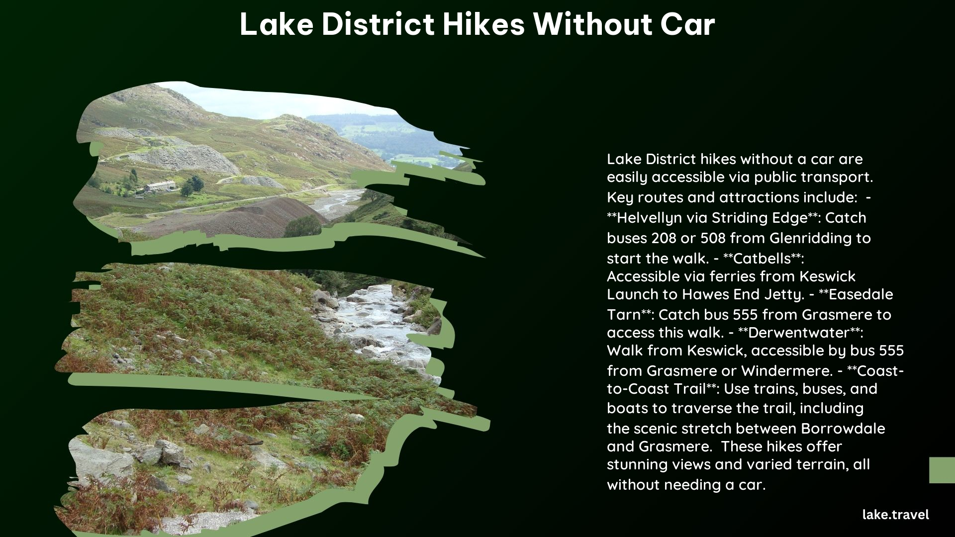 Lake District Hikes Without Car