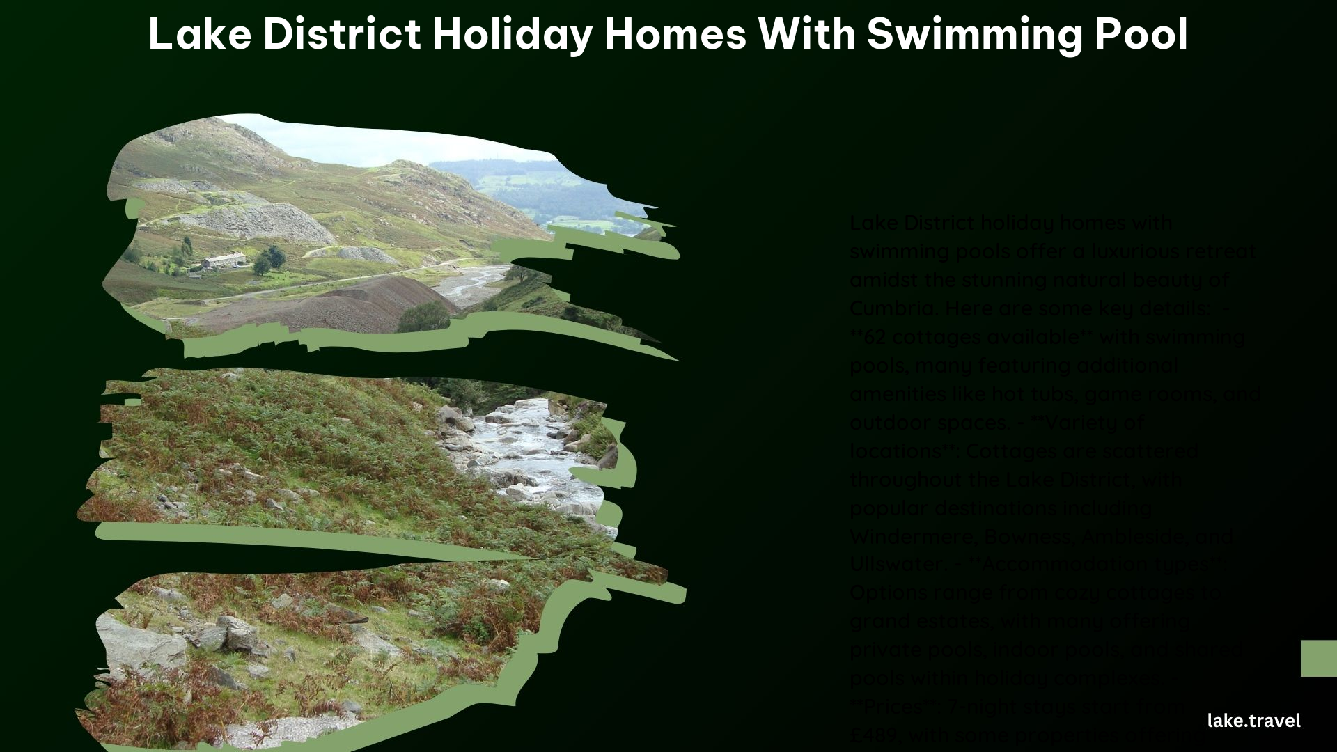 Lake District Holiday Homes With Swimming Pool