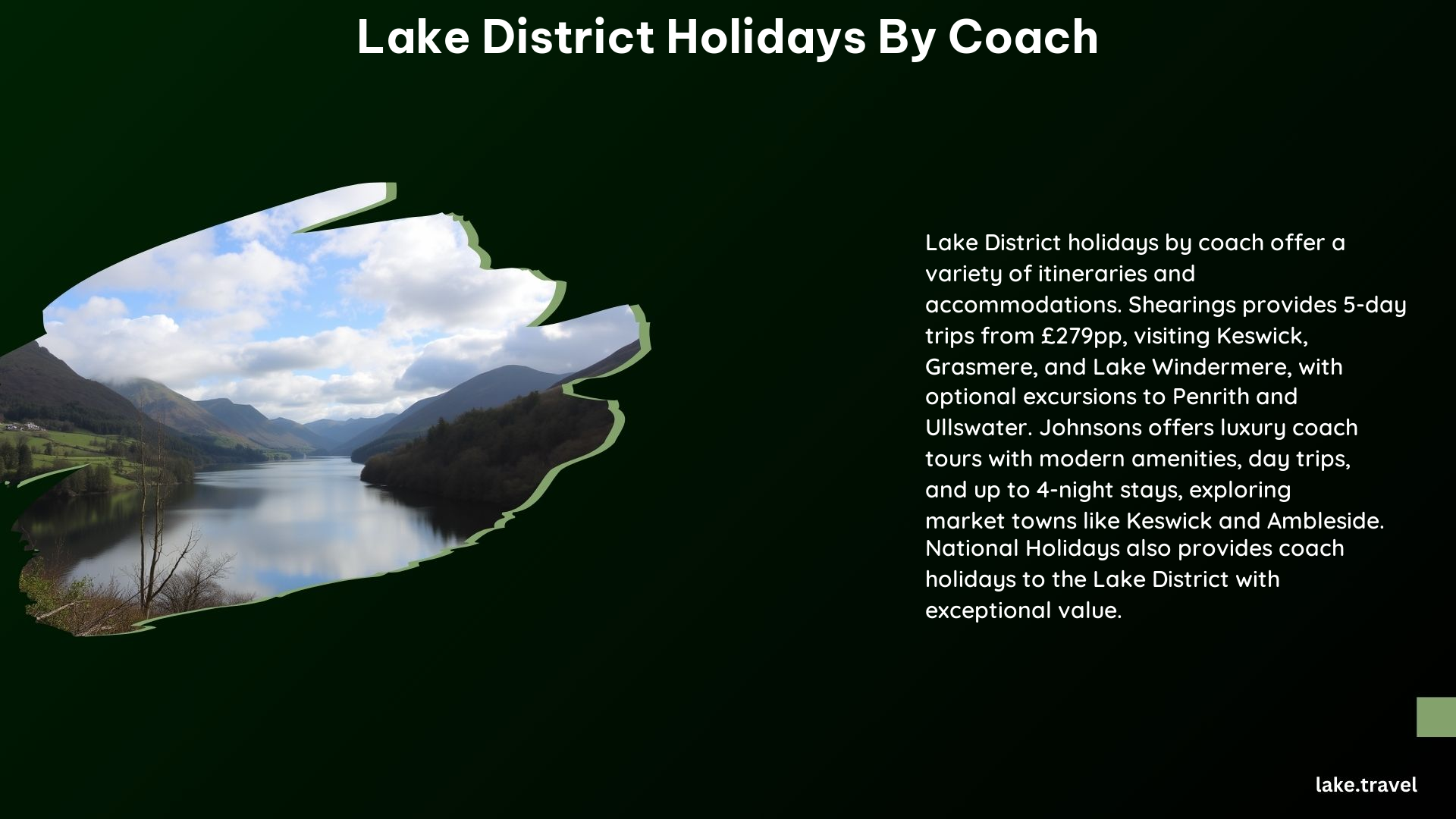 Lake District Holidays by Coach