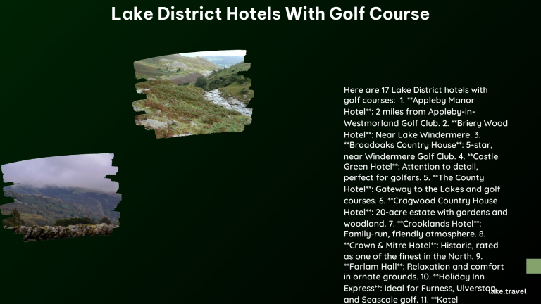 Lake District Hotels With Golf Course