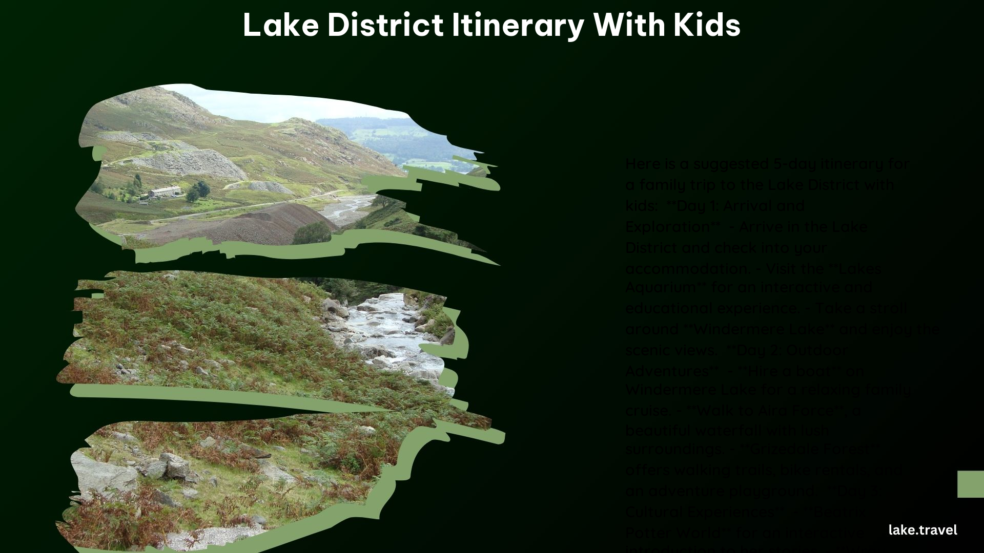 Lake District Itinerary With Kids