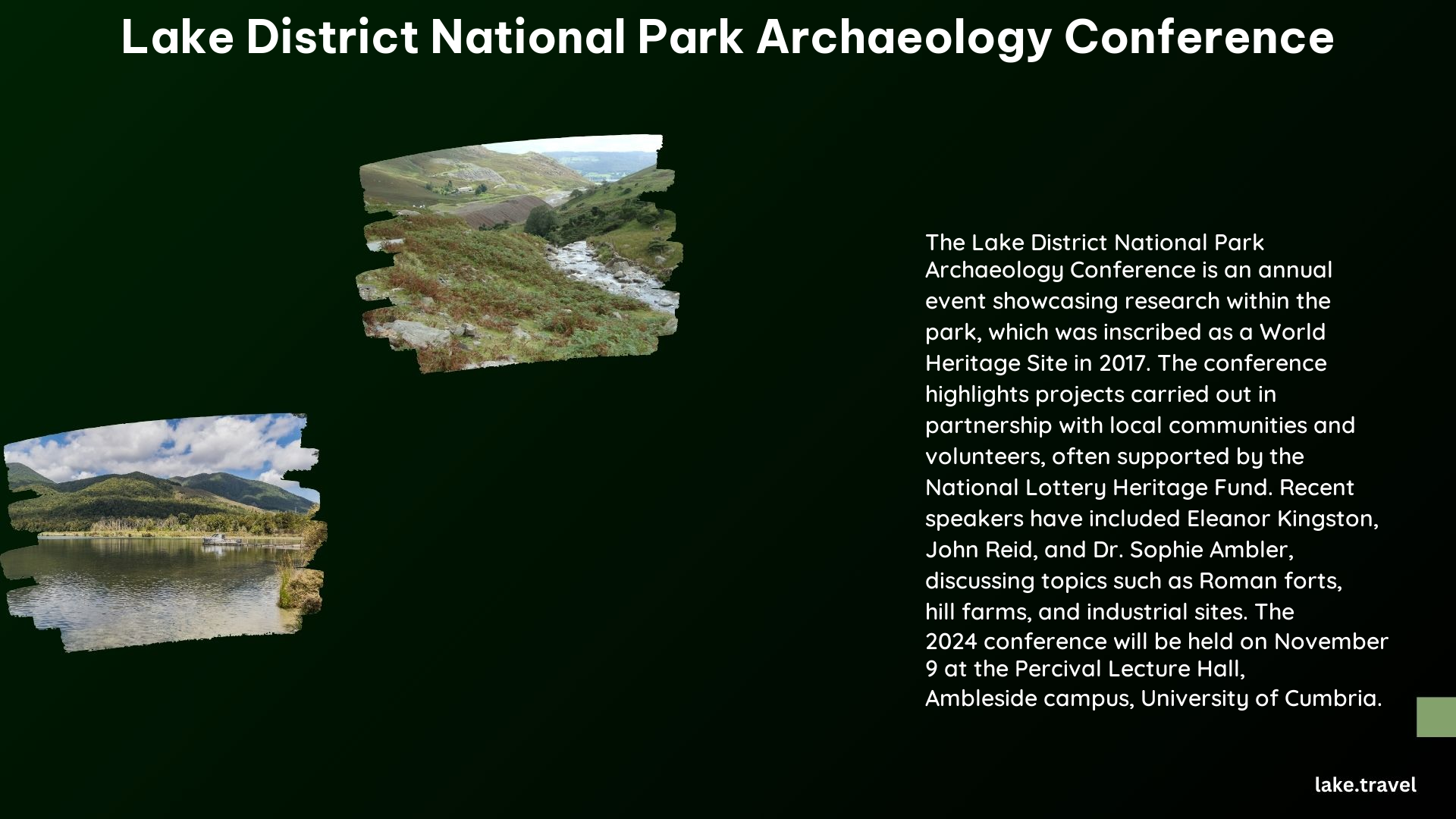 Lake District National Park Archaeology Conference