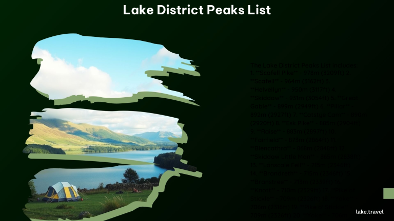 Lake District Peaks List