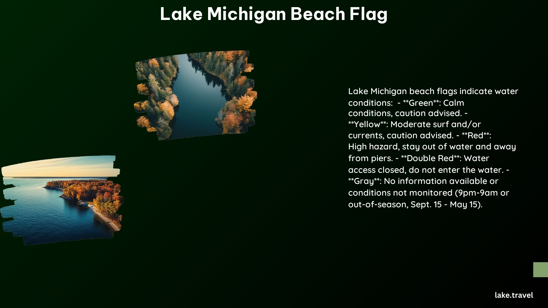 Lake Michigan Beach Flag