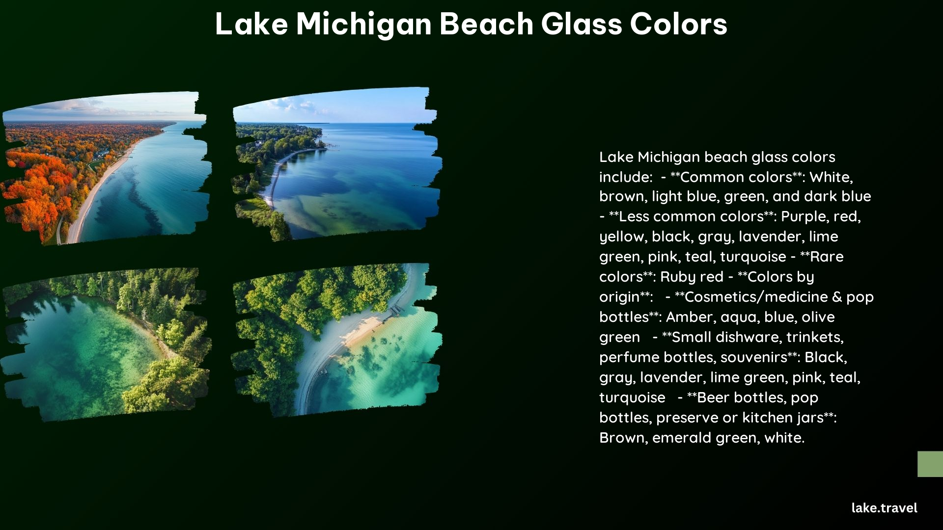 Lake Michigan Beach Glass Colors