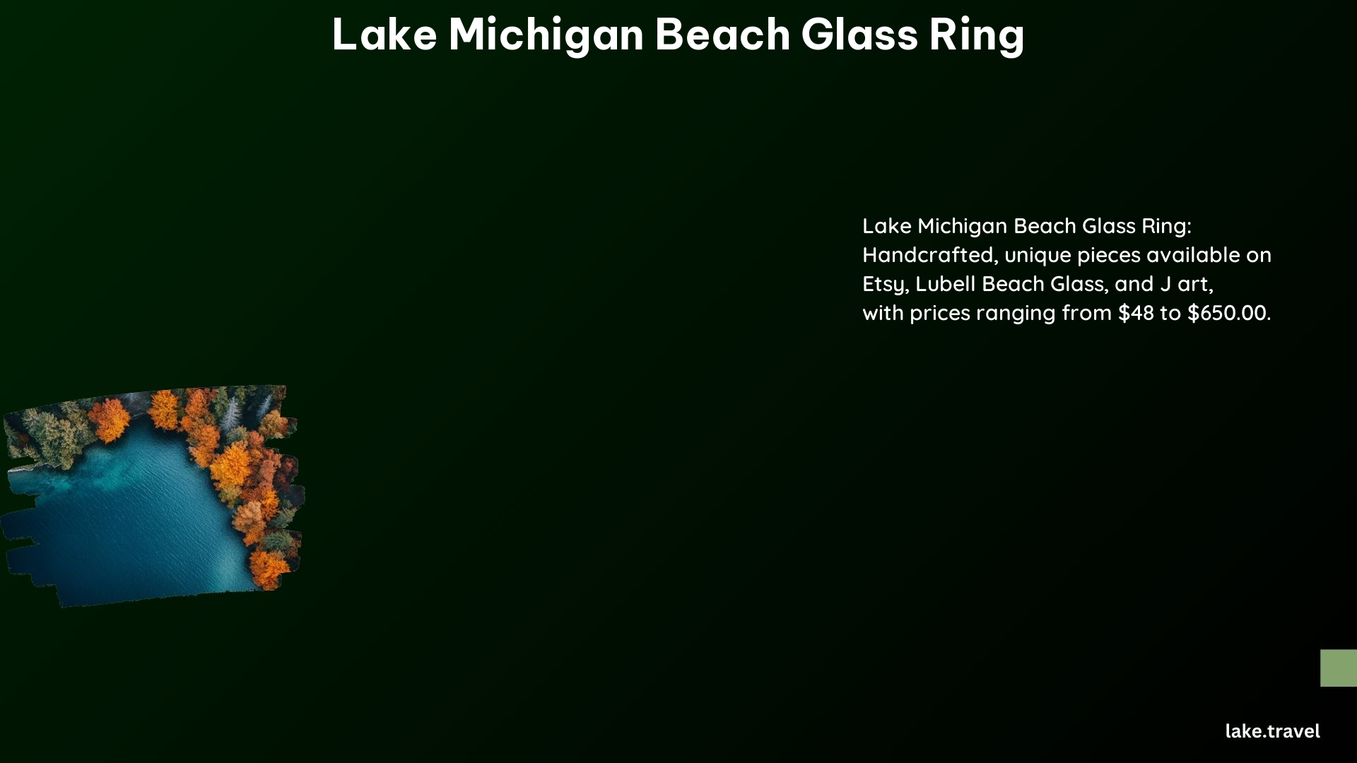 Lake Michigan Beach Glass Ring