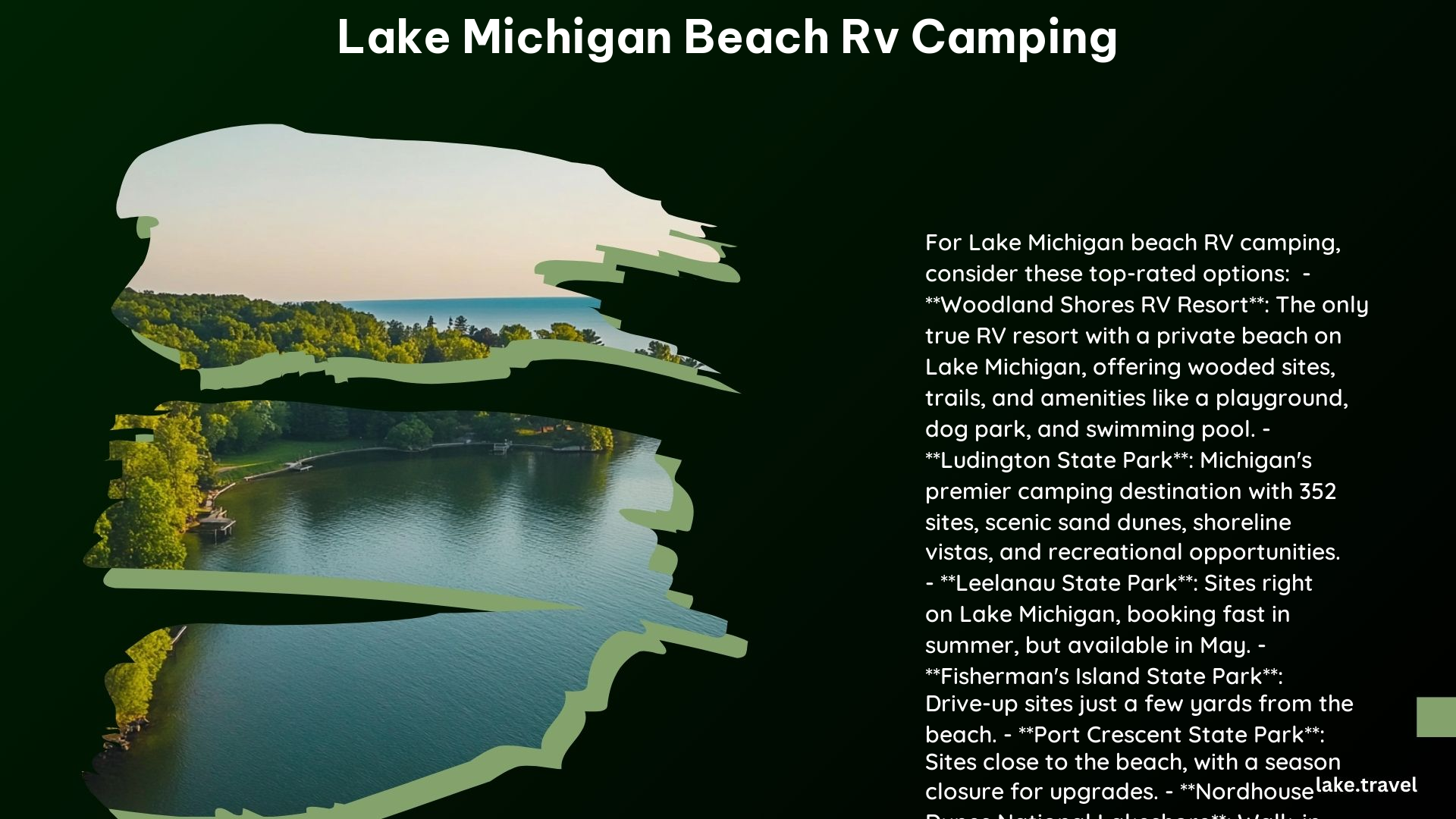 Lake Michigan Beach RV Camping