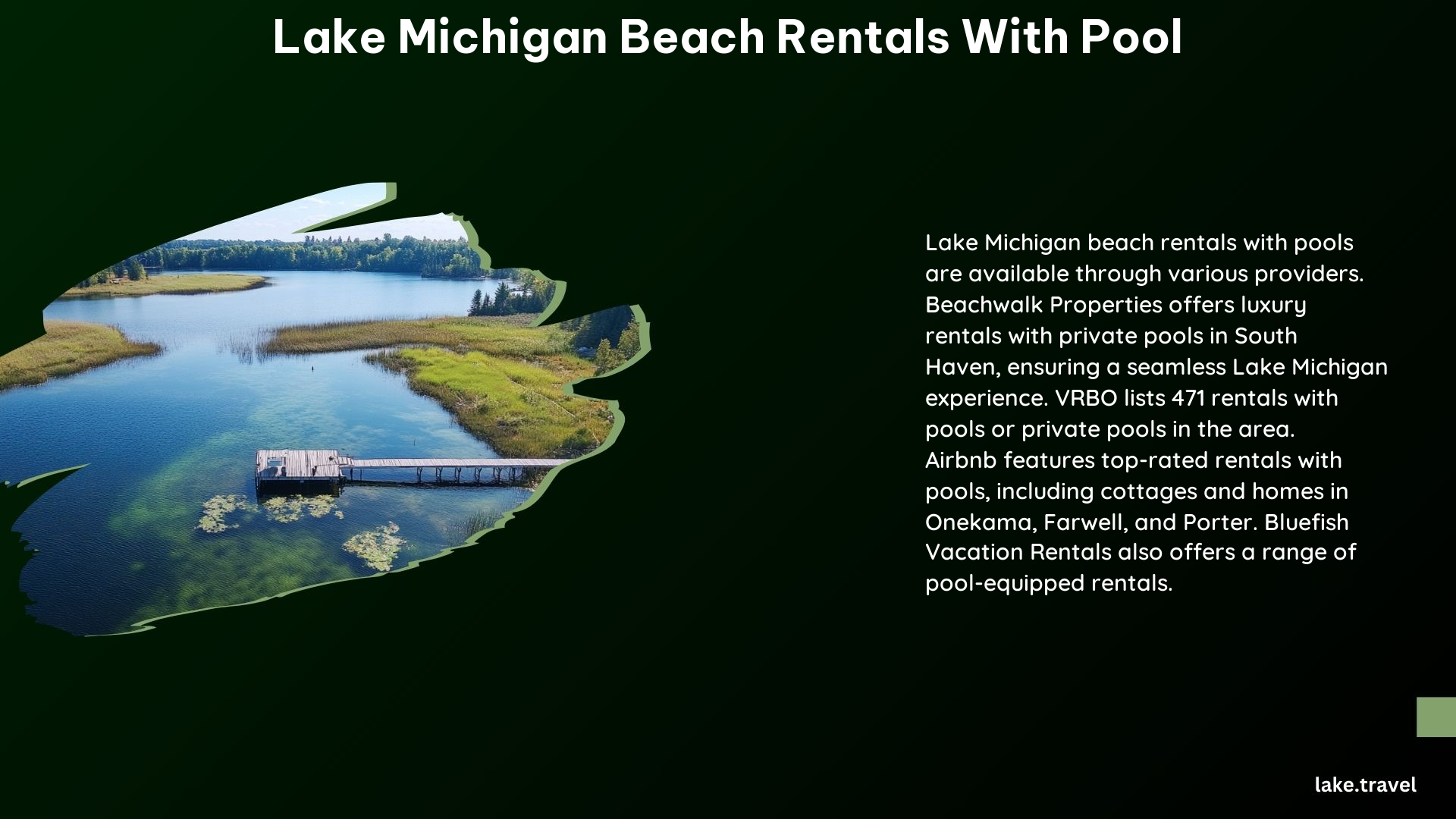 Lake Michigan Beach Rentals With Pool