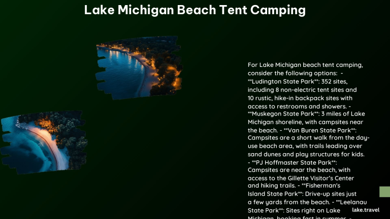 Lake Michigan Beach Tent Camping