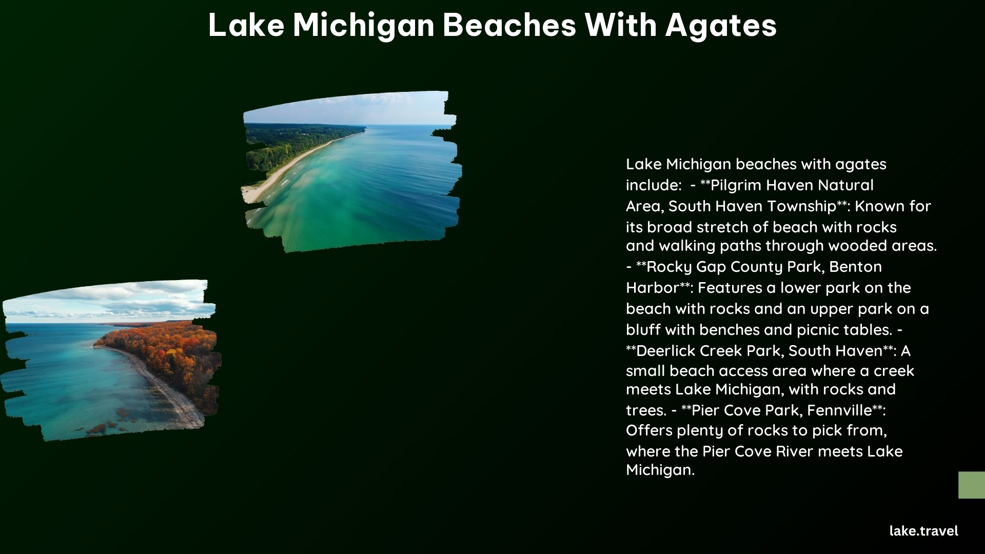 Lake Michigan Beaches With Agates