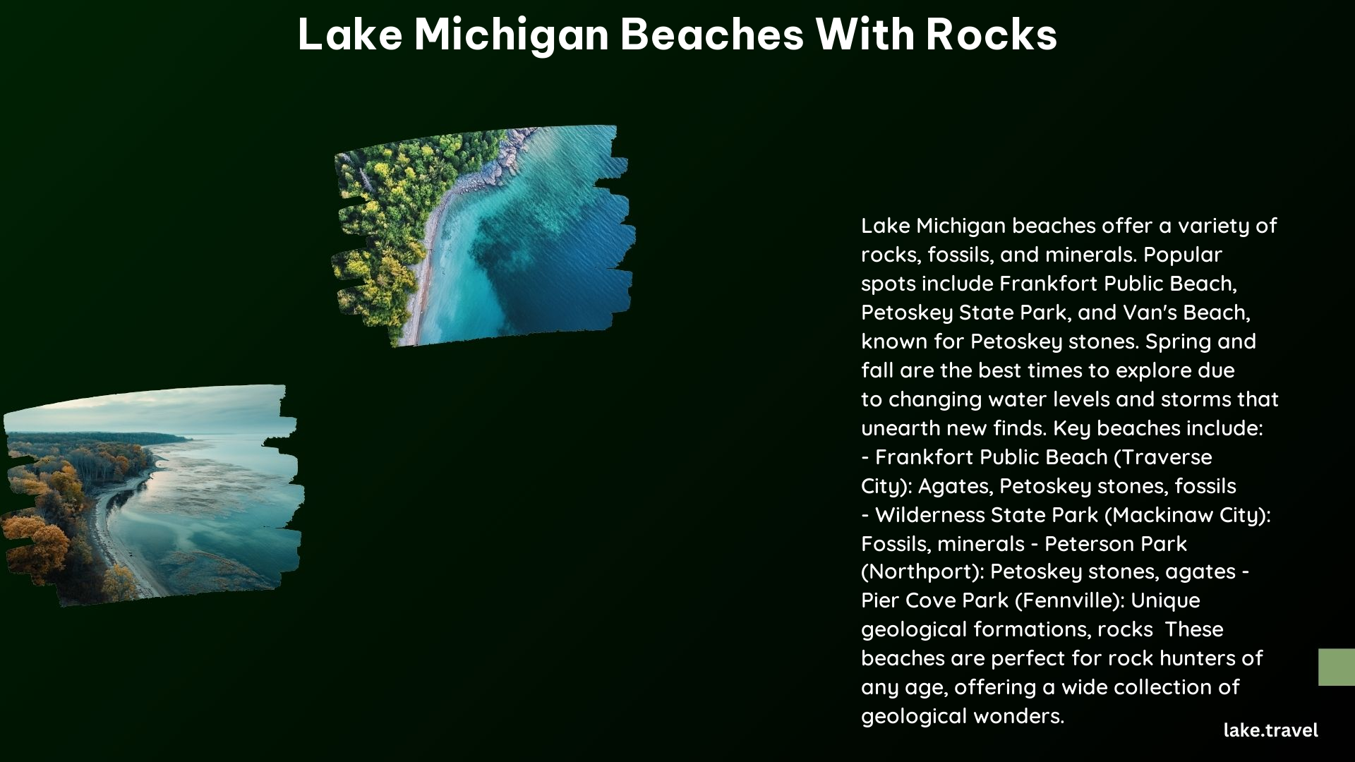 Lake Michigan Beaches With Rocks