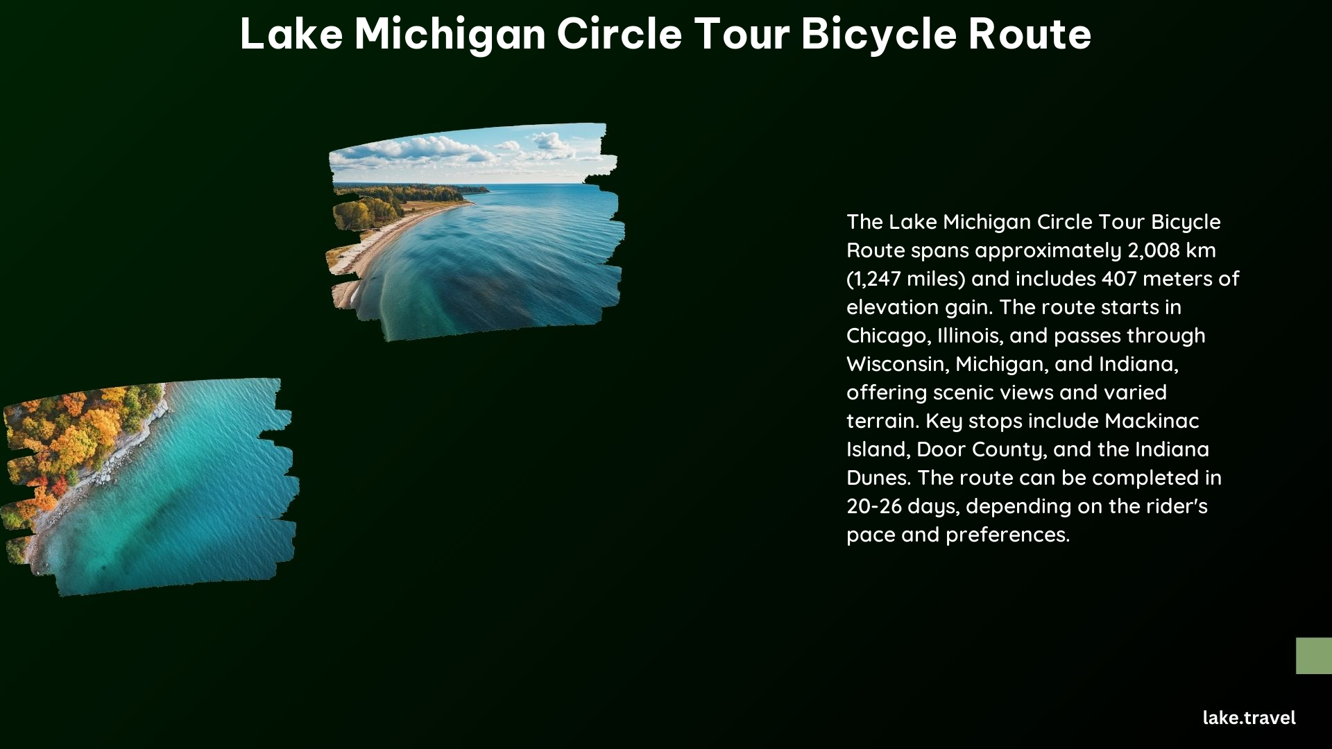 Lake Michigan Circle Tour Bicycle Route